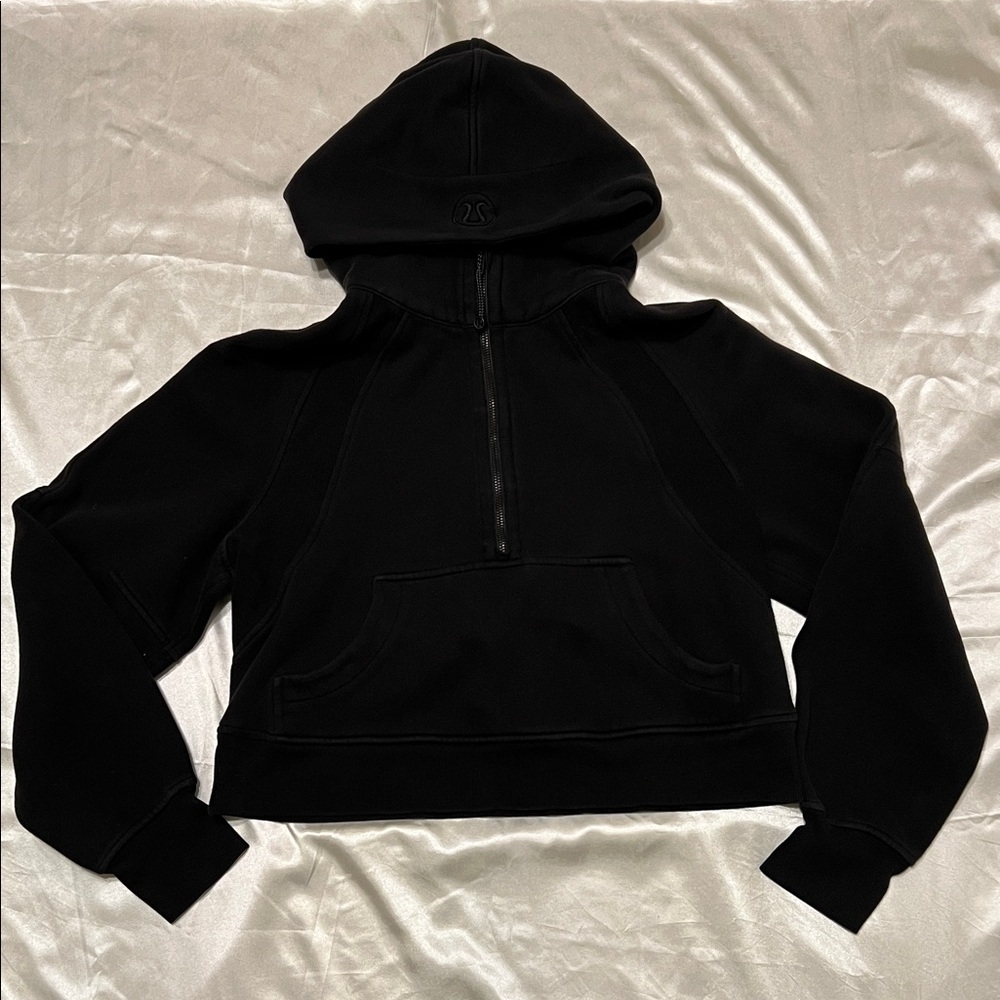 Black Lululemon Cropped Scuba Hoodie